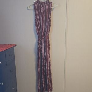 Striped Sleeveless Maxi Dress